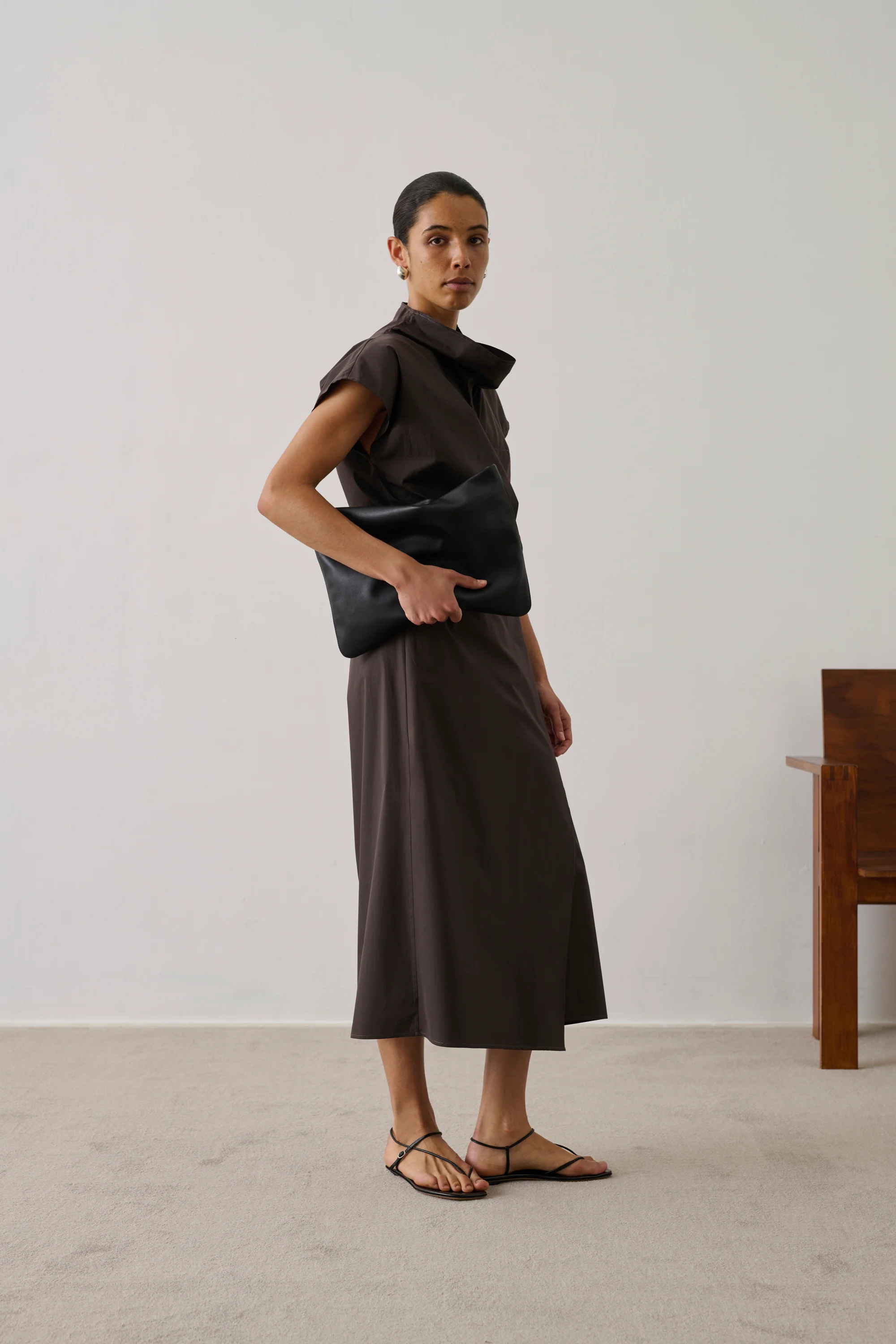 DRESS FOGGIA BROWN - Image 3