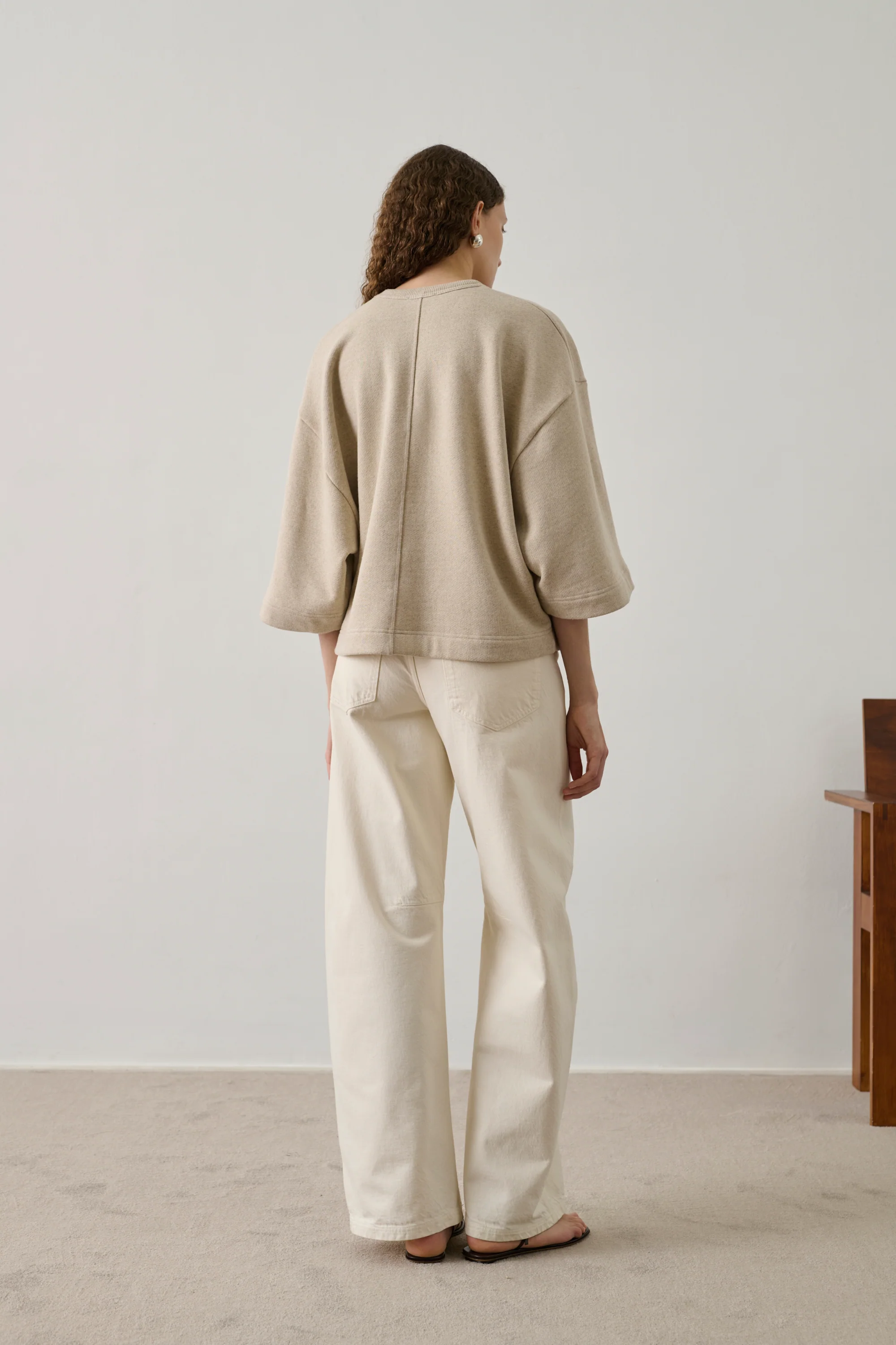 SWEATSHIRT IKSAN BEIGE - Image 4